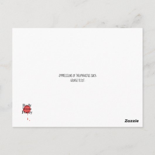 ジョージ・エリオットの名言ポストカード ポストカード (裏面)
