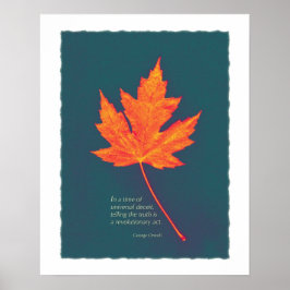 ジョージ・オーウェル・トゥルーズ引用文・アート・ポスター ポスター