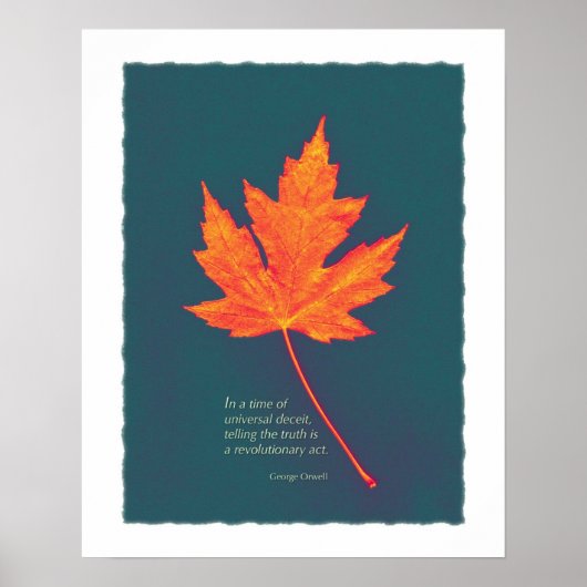 ジョージ・オーウェル・トゥルーズ引用文・アート・ポスター ポスター (正面)