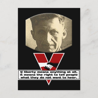 ジョージ・オーウェル – 自由 ポストカード