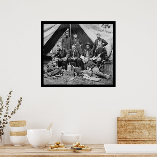 ジョージ・カスターとの一般的なポーターのスタッフ1862 ポスター (キッチン)