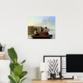 ジョージ・カレブ・ビンガム・ボートメン・オン・ザ・ミズーリ ポスター (ホームオフィス)