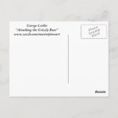 ジョージ・キャトリン – グリズリーベアを攻撃 ポストカード (裏面)