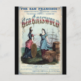 ジョージ・グリスウォルド・クリッパー帆船1863 ポストカード