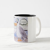 ジョージ・ザ・ガルのNL海のカモメの漫画の画像 ツートーンマグカップ (正面右)