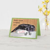 ジョージ・ザ・キャット・ジェット・ウェルカスタマイズアニー大事な行事 カード (黄色い花)