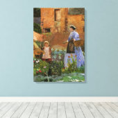 ジョージ・ジョン・ピンウェルのCookhamにある庭で キャンバスプリント (インサイチュ (ウッドフロア))