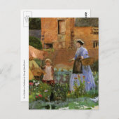 ジョージ・ジョン・ピンウェルのCookhamにある庭で ポストカード (正面/裏面)