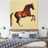 ジョージ・スタブスによる馬の絵画「Whistlejacket」 キャンバスプリント (インサイチュ (寝室))