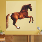 ジョージ・スタブスによる馬の絵画「Whistlejacket」 キャンバスプリント (インサイチュ (リビング))