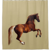 ジョージ・スタブスによる『Whistlejacket』馬の絵画 シャワーカーテン (正面)
