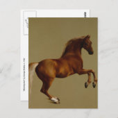 ジョージ・スタブズによるウィスレジャケットレースホース ポストカード (正面/裏面)