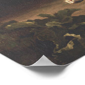 ジョージ・スタブズ絵を描・タイガーのプリント ポスター (角)