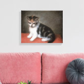 ジョージ・スタブズ |ア恋しく思ン・ホワイトの子猫， 1790 キャンバスプリント (インサイチュ (リビング))