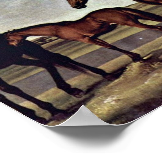 ジョージ・スタブズ – 差し迫った嵐の前のマレス ポスター (角)