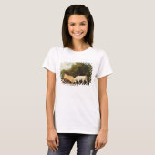 ジョージ・スタブズ | Bulls Fighting, 1786 (パネルの油) Tシャツ (正面フル)