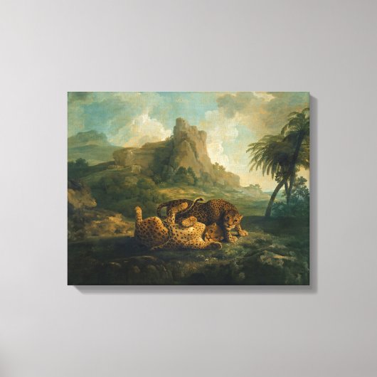 ジョージ・スタブズ | c.1763遊-8のヒョウ キャンバスプリント (正面)