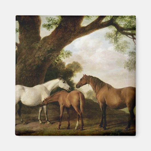ジョージ・スタブズ | Two Shaft Mares and a Foal, 1774 マグネット (正面)
