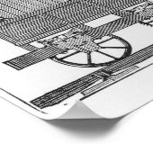 ジョージ・スティーブンソンの機関車「ロケット」, 1829 ポスター (角)