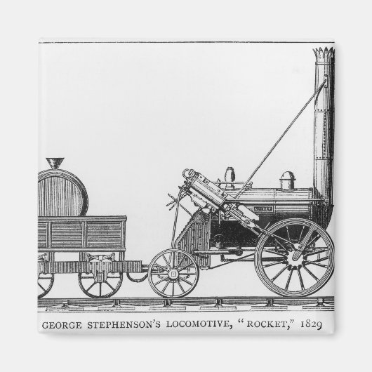 ジョージ・スティーブンソンの機関車「ロケット」, 1829 マグネット (正面)