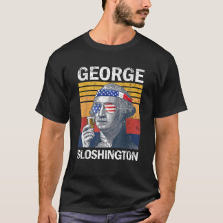 ジョージ・スロッシングトン・ワシントン アメリカ独立記念日 アメリカ Tシャツ