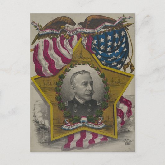 ジョージ・デューイ提督 ポストカード (正面)