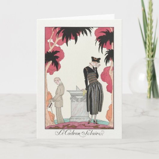 ジョージ・バルビエ、 アールデコの感謝カード サンキューカード (正面)