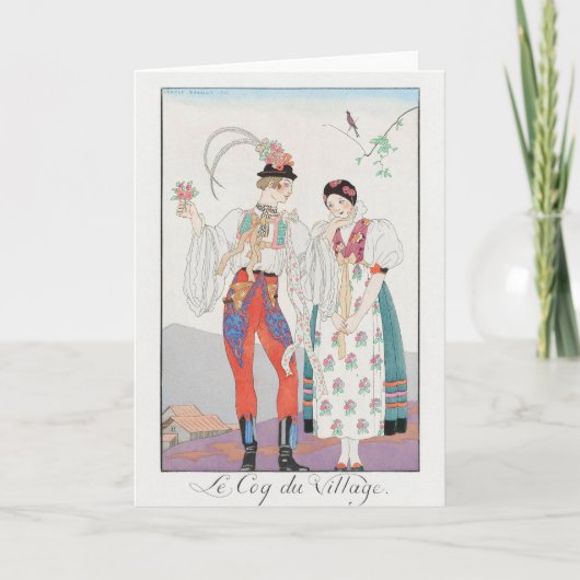 ジョージ・バルビエ、 アールデコの感謝カード サンキューカード (正面)