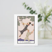 ジョージ・バルビエ ヴィンテージ デコ ファッション L'エスカポレット ポストカード (スタンド正面)