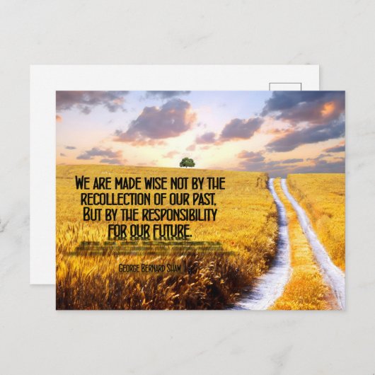 ジョージ・バーナルド感動的・ショー引用文「賢い」 ポストカード (正面/裏面)