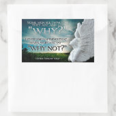 ジョージ・バーナード感動的・ショー引用文「なぜ違う」 長方形シール (バッグ)