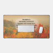 ジョージ・バーナード感動的・ショー引用文「Change」 デスクマット (キーボード&マウス)