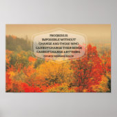 ジョージ・バーナード感動的・ショー引用文「Change」 ポスター (正面)