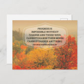 ジョージ・バーナード感動的・ショー引用文「Change」 ポストカード (正面/裏面)