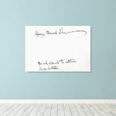 ジョージ・バーナード・ショーの署名 キャンバスプリント (インサイチュ (ウッドフロア))