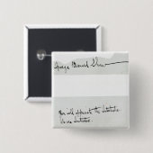 ジョージ・バーナード・ショーの署名 缶バッジ (正面&裏面)