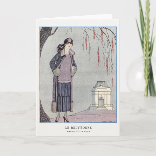 ジョージ・バービア、アールデコ サンキューカード (正面)