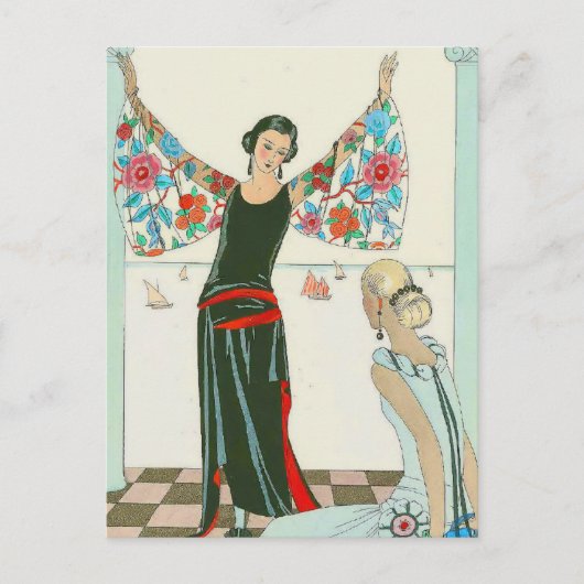 ジョージ・バービエの僕の翼が見える ポストカード (正面)