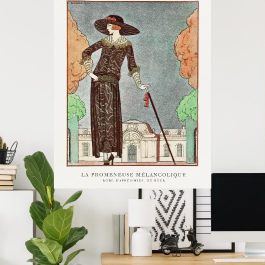 ジョージ・バービエの憂鬱なウォーカー ポスター (ホームオフィス)