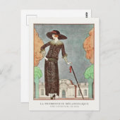 ジョージ・バービエの憂鬱なウォーカー ポストカード (正面/裏面)