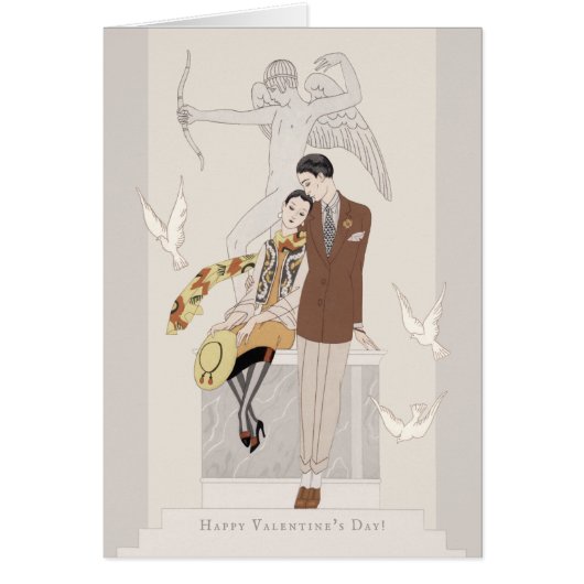 ジョージ・バービエ・バレンタイン・ラブ・カップルCC1222カード (正面)