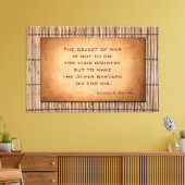 ジョージ・パトン将軍による戦争引用文の目的 キャンバスプリント (インサイチュ (リビング))