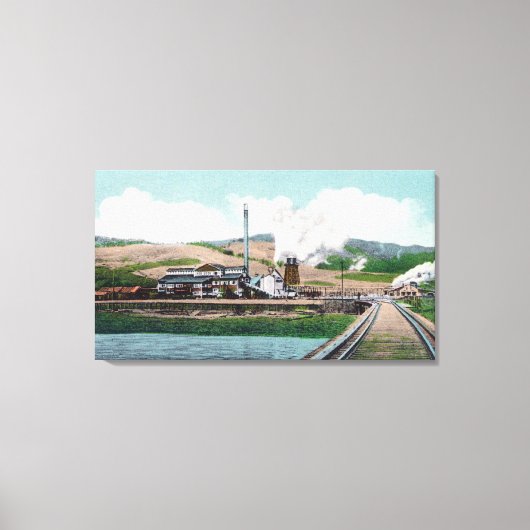 ジョージ・パーマー製材所の外観 キャンバスプリント (正面)