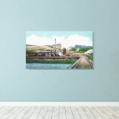 ジョージ・パーマー製材所の外観 キャンバスプリント (インサイチュ (ウッドフロア))