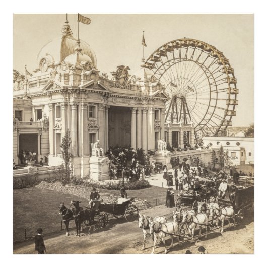 ジョージ・フェリスが発明した第1観覧車 フォトプリント            (正面)