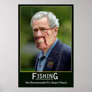 ジョージ・ブッシュの魚釣りポスター ポスター