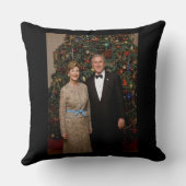 ジョージ・ブッシュ大統領、ローラ・クリスマスホワイトハウス クッション (裏面)