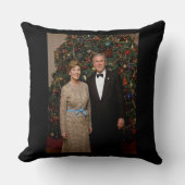 ジョージ・ブッシュ大統領、ローラ・クリスマスホワイトハウス クッション (正面)
