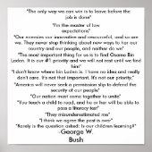 ジョージ・ブッシュ引用文のポスター ポスター (正面)