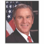 ジョージ・ブッシュ第43回米国アメリカ大統領写真 シール (正面)